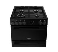 Belling 60cm Double Oven Dual Fuel BEL FSA VISION 60DF Cooker - Black - A Rated, Black