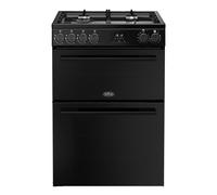 Belling 60cm wide Double Oven Dual Fuel BEL FSA VISION 60DF Cooker - Black