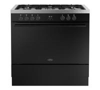 Belling BEL RCA VISION SGL 90DF 90cm wide Dual Fuel Range Cooker with Gas Hob - Black - A Rated