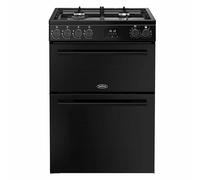 Belling 60cm Double Oven Dual Fuel BEL FSA VISION 60DF Cooker - Black - A Rated, Black