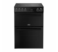 Belling VISION60EBLK 600mm Double Electric Cooker Ceramic Hob Black