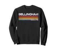 Bellingham Washington Retro Stripes Vintage City Design Sweatshirt
