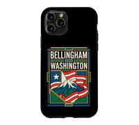 Bellingham Washington USA Flag Mount Baker Travel Art Case for iPhone 11 Pro