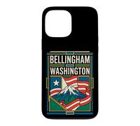 Bellingham Washington USA Flag Mount Baker Travel Art Case for iPhone 13 Pro Max