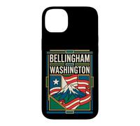 Bellingham Washington USA Flag Mount Baker Travel Art Case for iPhone 14 Plus