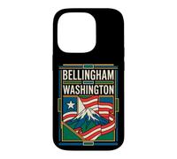 Bellingham Washington USA Flag Mount Baker Travel Art Case for iPhone 14 Pro
