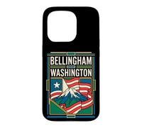 Bellingham Washington USA Flag Mount Baker Travel Art Case for iPhone 15 Pro