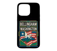 Bellingham Washington USA Flag Mount Baker Travel Art Case for iPhone 15 Pro Max