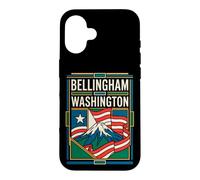 Bellingham Washington USA Flag Mount Baker Travel Art Case for iPhone 16