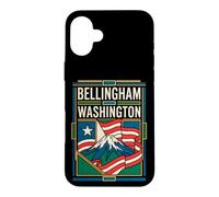 Bellingham Washington USA Flag Mount Baker Travel Art Case for iPhone 16 Plus