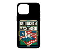 Bellingham Washington USA Flag Mount Baker Travel Art Case for iPhone 16 Pro Max