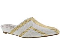 Bellini Festive Womens Slide Mule, White Multi Woven, 4.5 UK Wide