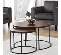 Bellini Nest of Coffee Tables - Set of 2 - Round - Walnut