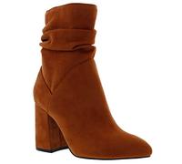 Bellini Women's Carson Zip Up Slouched Boot, Rust Microsuede, 5.5 UK