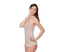 BELLISSIMA 3 Pieces Tank Top Narrow Shoulder Microfibre, Natural, L/XL
