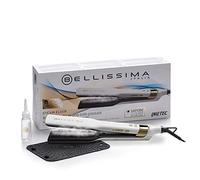 Bellissima Hair Straightener Steam Elixir - Ceramic Coated with Argan Oil for Sleek & Smooth Glide, Steam Therapy for Hydration, Fast Heat Up, 170°C-200°C Adjustable Temperatures, All Hair Types