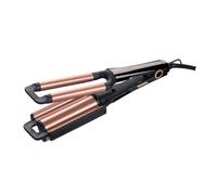 BELLISSIMA Italia 2 in 1 Beach Waves Hair Styler - Black & Bronze, Black,Brown