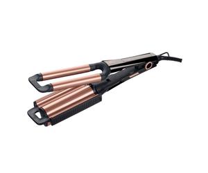 BELLISSIMA Italia 2 in 1 Beach Waves Hair Styler - Black & Bronze, Brown,Black