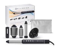 Bellissima Italia Prodigy Deluxe Hot Air Hair Styler Set, 5 Attachments, Ceramic Coating, Silver Storage Bag