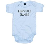 Bellmaker Baby Body Suit Daddys Little Newborn Babygrow Blue with Black Print 9-12 Months