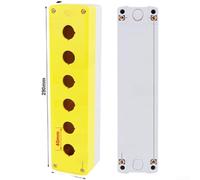 Bellmei Industrial Control Box With IP65 Waterproof And Dustproof Protection, Push Button Switch Enclosure With Rubber Gasket Sealing And 1 Hole Layout For Harsh Environments(6 Holes)