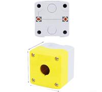 Bellmei Industrial IP65 Control Box for Push Button Switch, Waterproof ABS+PC Enclosure with Knockout Design and Rubber Gasket for Reliable Dust and Water Protection (1 Hole)