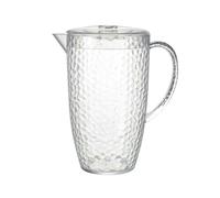 Bello Dimple Clear Plastic Reusable 2 Litre Picnic Water Jug Pitcher with Lid