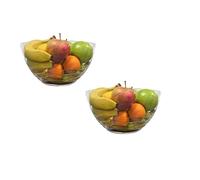 Bello Elegant Swirl 25cm Reusable Plastic Salad Mixing Bowl (Set of 2)