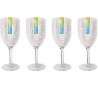 Bello Dimple Plastic Picnic Party Wine Glass Goblet Goblets