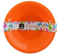 "Bello" Pack of 4 Plastic Bowls for Desserts, Cereals, Ice Cream & Fruit Salad