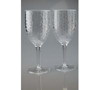 Bello Plastic Wine Goblet Dimple Glasses by Bell'O