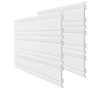 BELLO YON Slatwall Panel 6PCS PVC Slatwall Board, 6" x 24" Wall Mounted Slat Wall Rack, Heavy Duty Garage Wall Organizer, White