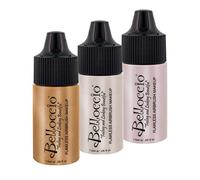 Belloccio's Professional Flawless Airbrush Makeup Shimmer Shade Set (Trio Set) in 1/4 oz. Bottles (NEW FORMULA)