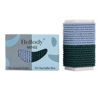 Bellody Hairstyling Hair-ties-scrunchiesMini hair tie set Quetzal Green + Seychelles Blue