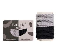 Bellody Minis thin hair rubber band 20 pcs, Black & Gray