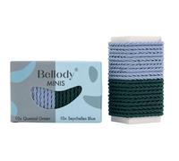 Bellody Minis thin hair rubber band 20 pcs, Green & Blue