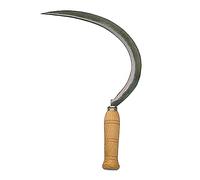 Bellota 2550-00 N - Serrated weed sickle with hardened steel blade and wooden handle, professional agricultural tool, 1 piece