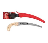 Bellota Leon 450MC13 Pruning Saw with 13" Curved Blade, Japanese Serrated and Curved Wood Handle - Includes Case