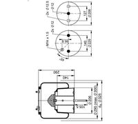 Bellow, air suspensio CONTITECH 6710 N P02 for SCANIA 4 - series 8.974 1996-2008
