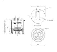 Bellow, air suspensio FEBI 102721 for IVECO DAILY V Van 3 2011-2014