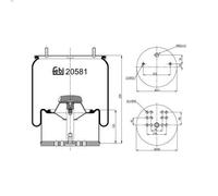 Bellow, air suspensio FEBI 20581