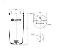 Bellow, air suspensio FEBI 20941
