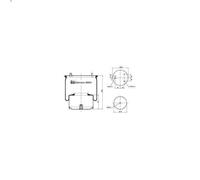 Bellow, air suspensio FEBI 38503 for DAF 75 8.661 1992-1997