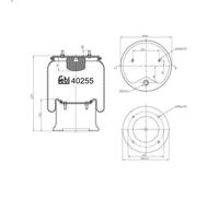 Bellow, air suspensio FEBI 40255