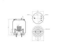 Bellow, air suspensio FEBI 47553 for DAF LF 45 3.92 2001-2006