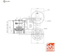 Febi Bilstein Air Suspension Boot 102721 for Iveco Daily - Air Spring Bellows