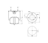 Bellow, air suspension FEBI 37635 for VOLVO FM10 9.6 1999-2001
