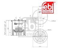 Bellow, air suspension FEBI BILSTEIN 102721 For IVECO