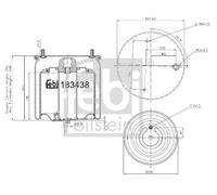 FEBI BILSTEIN Air Suspension Boot 183438 - Front Right (Driver Side)