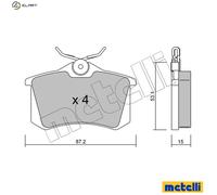 Drive shaft CV joint boot Rubber 13-0154 METELLI for AUDI SKODA VW SEAT